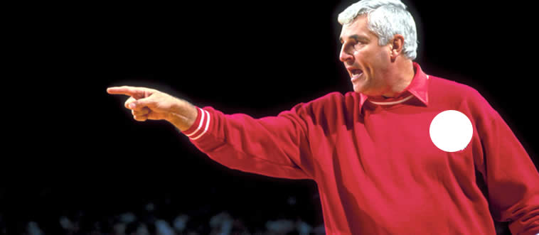 Which legendary squad did the 'General' himself, Bobby Knight, lead to college basketball glory?