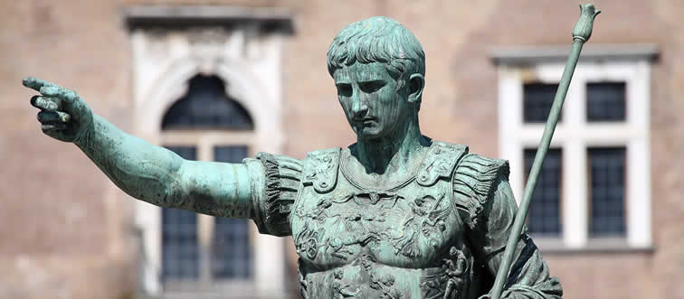Who officially snatched the title of the very first Emperor of Rome?
