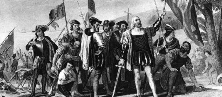 In what year did Christopher Columbus make his big debut in America?